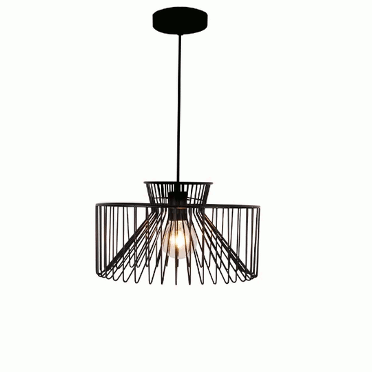 Avon E27 IP44 Black Framed Pendant Light