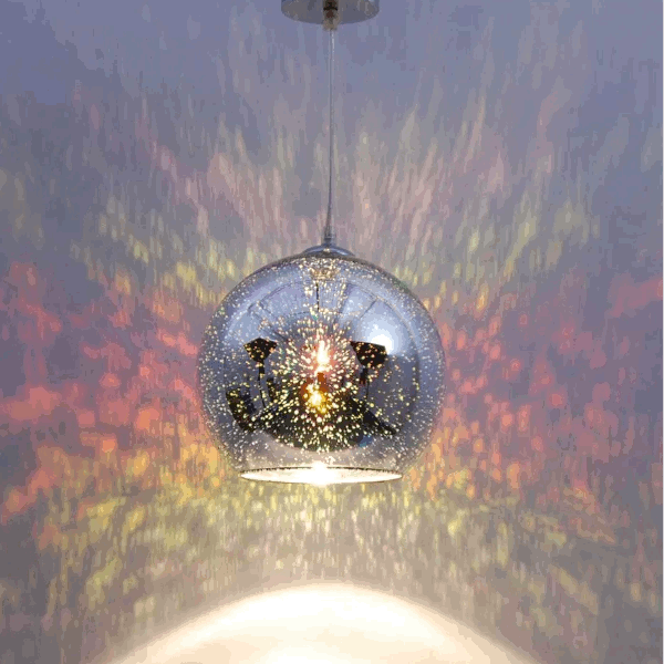 Madeira E27 IP44 Holographic Pendant Light