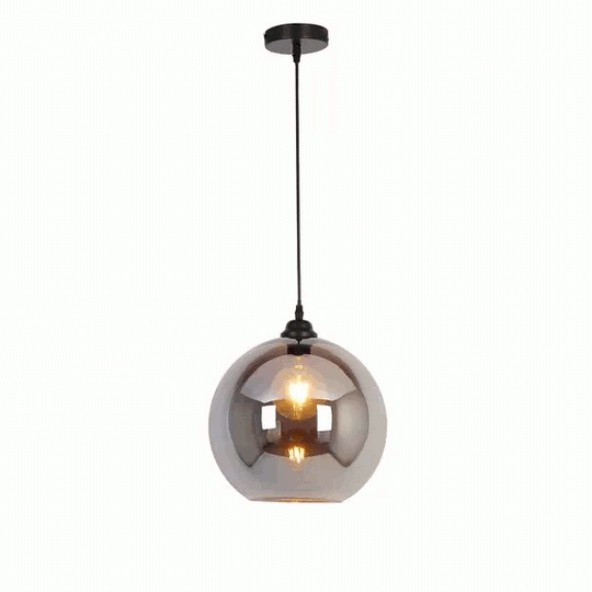 Nile E27 IP44 Smoked Black Glass Pendant Light