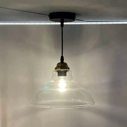 Clyde E27 IP44 Glass Pendant Light