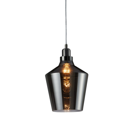 Calais Pendant Ceiling Light, Smoked Glass