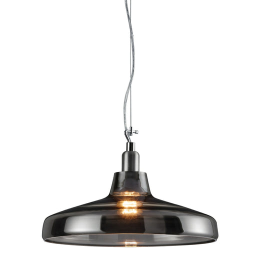 Dover Pendant Ceiling Light, Smoked Glass Body