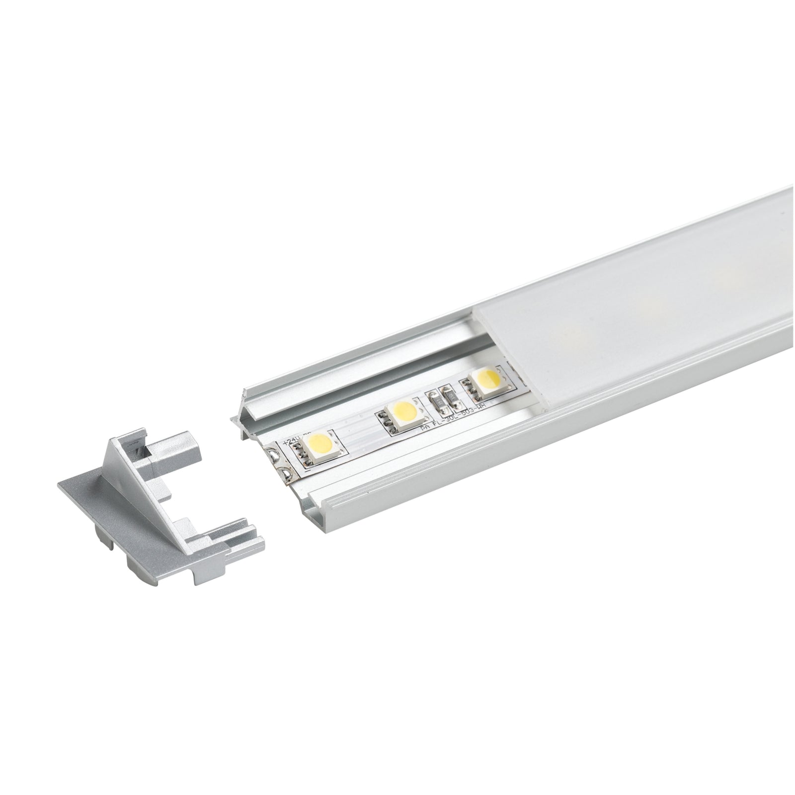 Linear Angled Led Linear LED Display Profiles - Semi Recessed Angled