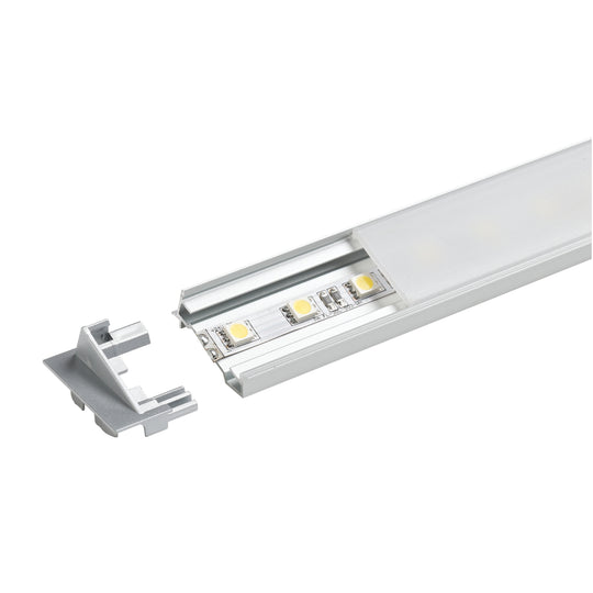 LED Aluminium Extrusion - Semi Recessed Angled