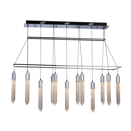 Shard 13 Light LED Ceiling Bar Pendant Light, IP20 Rated