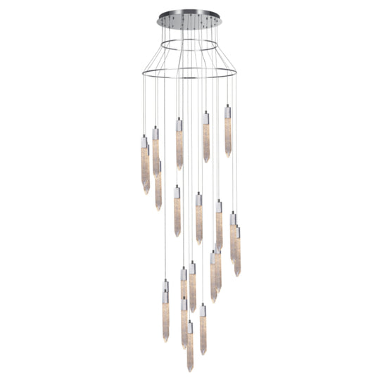 Shard 21 Light LED Drop Ceiling Pendant, IP20 Rated