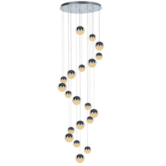 Eclipse 20 Light Round Drop Adjustable LED Ceiling Pendant