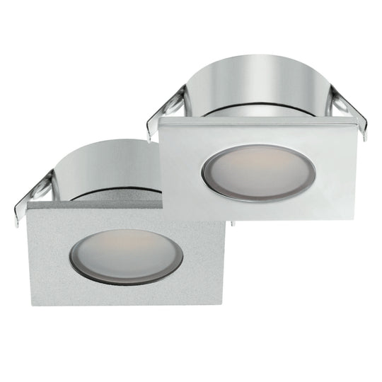 Loox 12V 2023 Square LED Recessed Downlight - Chrome Finish