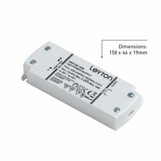 10 Watt Dimmable 12V LED Driver - 6 Way Port