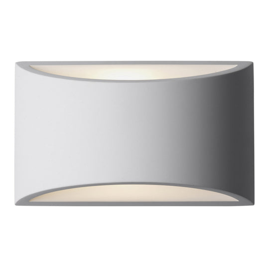 Aragon - Gypsum Curved LED Up/Down Wall Light