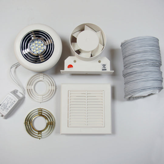 Bathroom LED Shower Fan Light With Timer