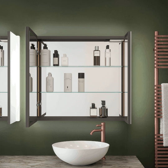 Boreal Double Tunable LED Bathroom Mirror & Cabinet